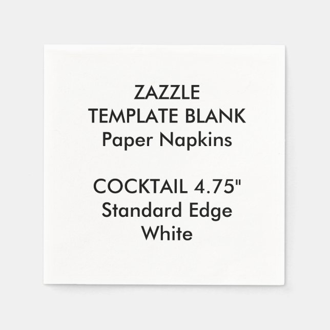 Petites serviettes en papier à cocktail BLANC impr (Devant)