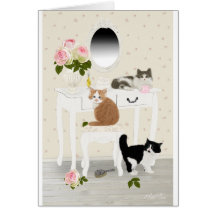 PetitRose "Kätzchen-Schönheits-Salon", Postkarte