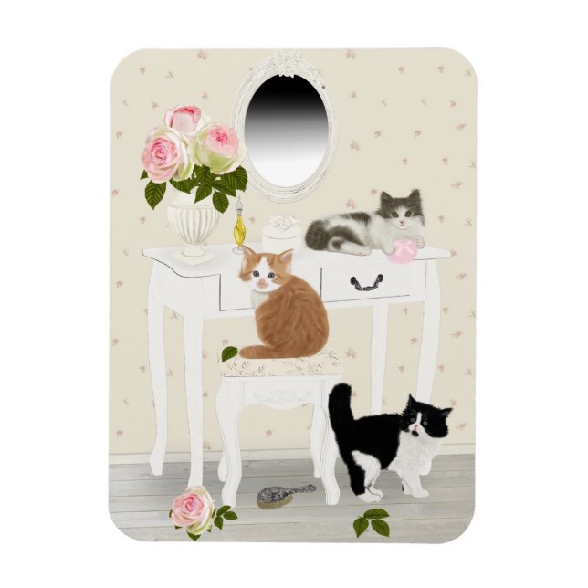 PetitRose "Kittens Beauty Salon", Magnet (Vertical)