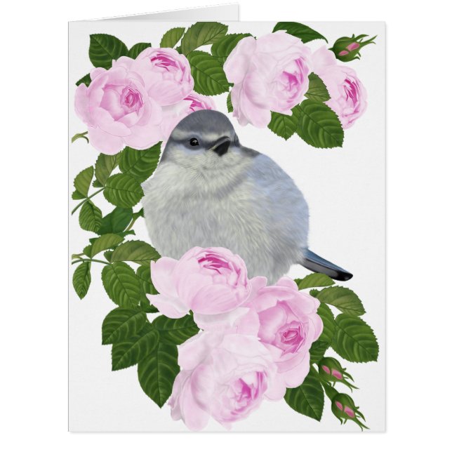PetitRose "kleiner Vogel und Rosen", große (Vorderseite)
