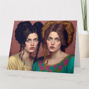 PETITS AMIS AMI CHEVEUX FUNNY CARTES D'ANNIVERSAIR