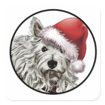 Petits autocollants carrés _ Koji Père Noël