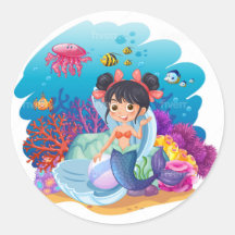 Petits autocollants de sirène
