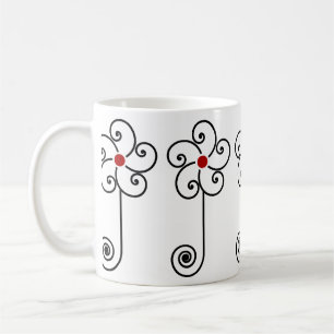 Petits bouquets tout autour de tasse