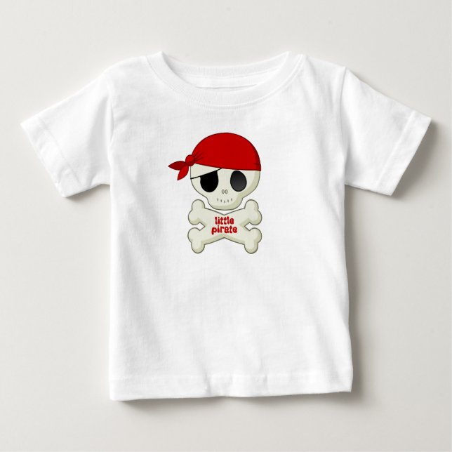 Petits crâne de pirate et T-shirt d'enfants d'os (Devant)