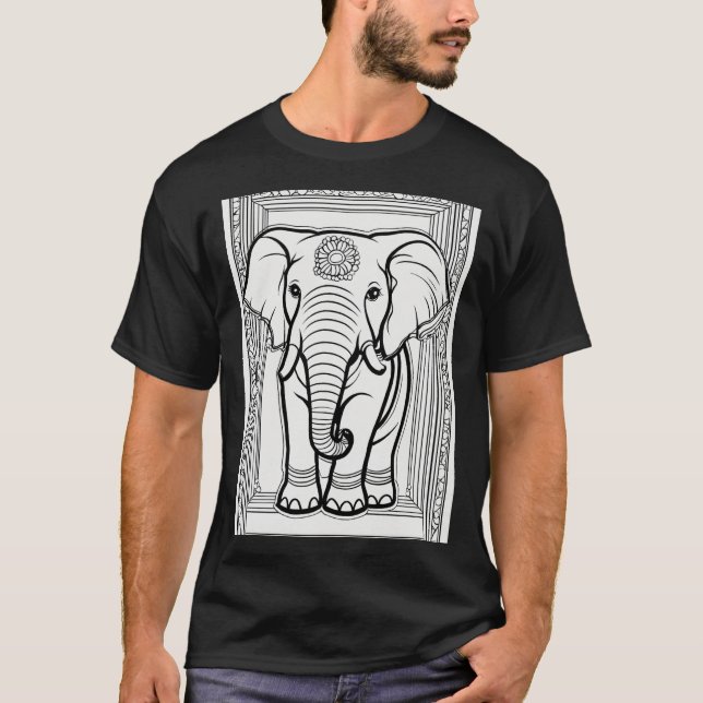 Petits et simples modèles T-shirt éléphant bébé (Devant)