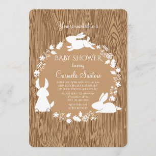 Petits lapins Invitation Brown