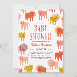 Petits Lions Désert Baby shower chaud Invitation