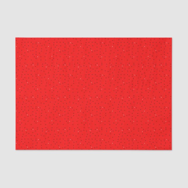 Petits points sur le papier de soie de soie rouge (Recto)