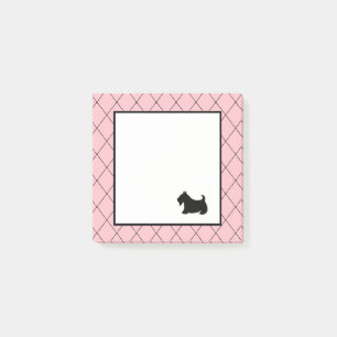 Petits Post-it Notes Rose Écossais Terrier