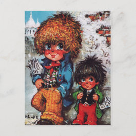 Petits Poulbots Journaux Postkarte