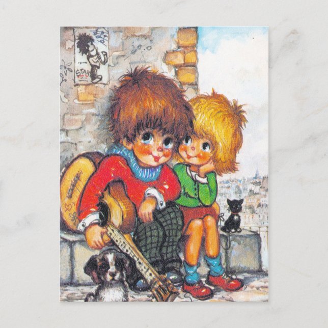 Petits Poulbots musiciens Postkarte (Vorderseite)