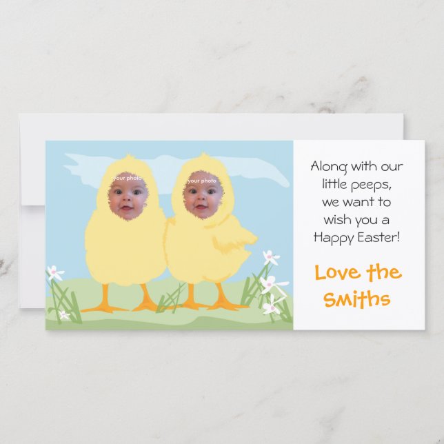Petits poussins de Pâques - Carte photo (Devant)