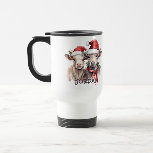 Petits veaux adorables Animaux Enfants Mugs de Noë (Gauche)