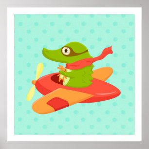 Petits Voyageurs : affiche de crocodile volant