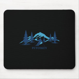 Petoskey Michigan Ski Resort Skifahrer Mousepad