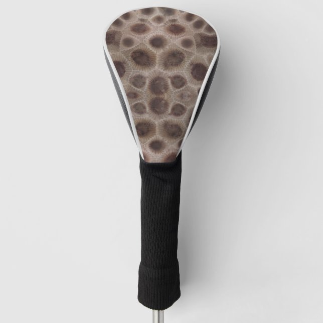 Petoskey Stone michigan Staat steinfossil Golf Headcover (Vorderseite)