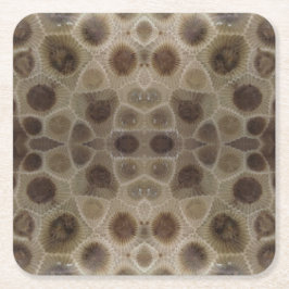 Petoskey Stone michigan Staat steinfossil Rechteckiger Pappuntersetzer