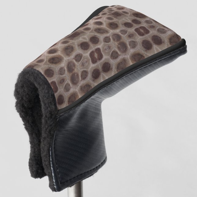 Petoskey Stone michigan state stone fossil Golf Headcover (3/4 Vorderseite)