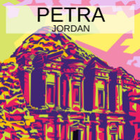 Petra-Denkmal in Jordanien