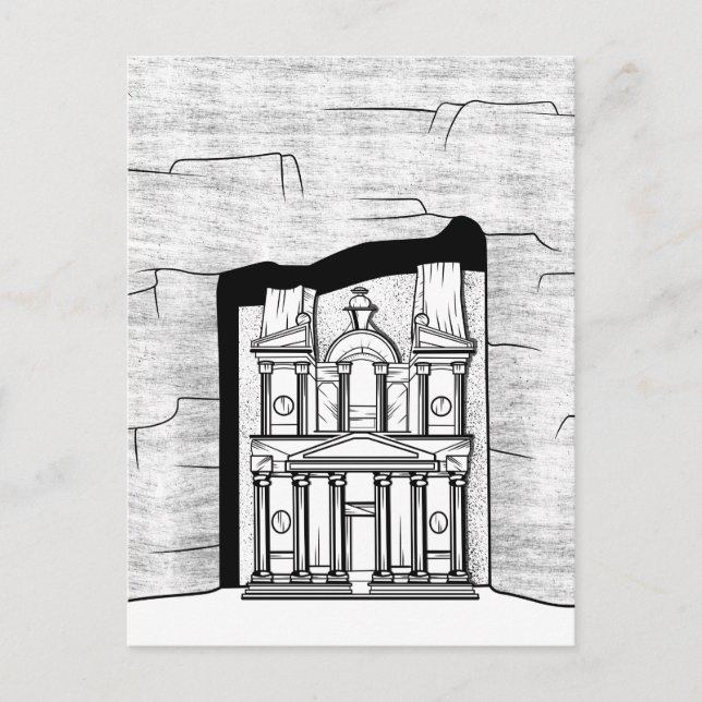 Petra El Khazneh Tempel Postkarte (Vorderseite)