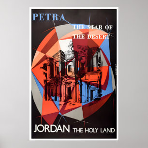 Petra Jordan Art Nahost-Reiseplakatdruck Poster