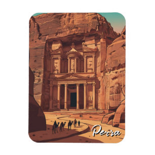 Petra Jordan Reise Magnet