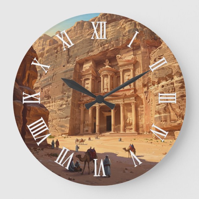Petra Jordan Travel Große Wanduhr (Vorderseite)
