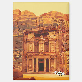 Petra Jordan Travel Magnet