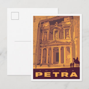 Petra Jordan Vintage Reise  Postkarte
