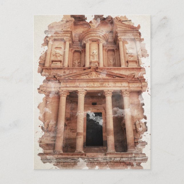 Petra Jordan Watercolor Art Postkarte (Vorderseite)