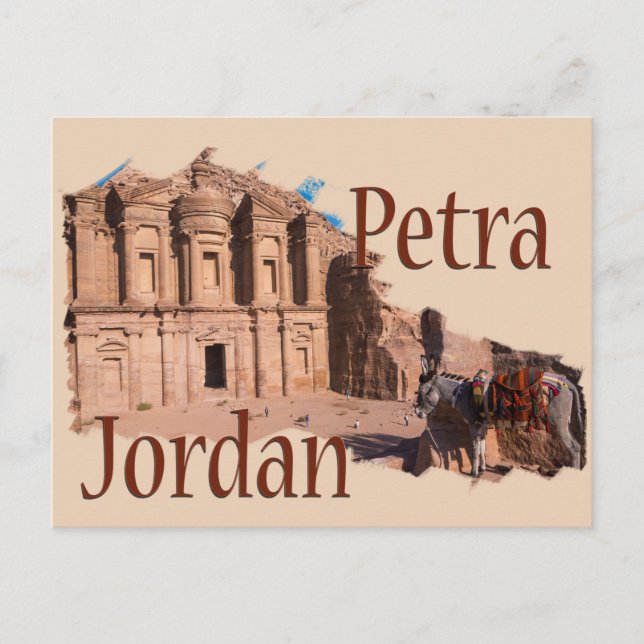 Petra, Jordanien: Das Kloster Postkarte (Vorderseite)