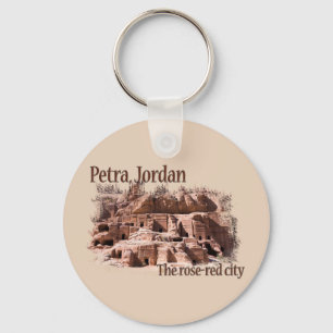 Petra: Rose Rote Stadt Schlüsselanhänger