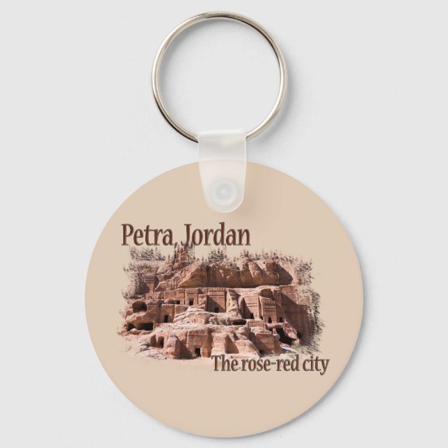Petra: Rose Rote Stadt Schlüsselanhänger (Vorderseite)