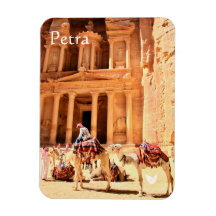 Petra - Schatzamt und Kamele - Kühlschrankmagnet