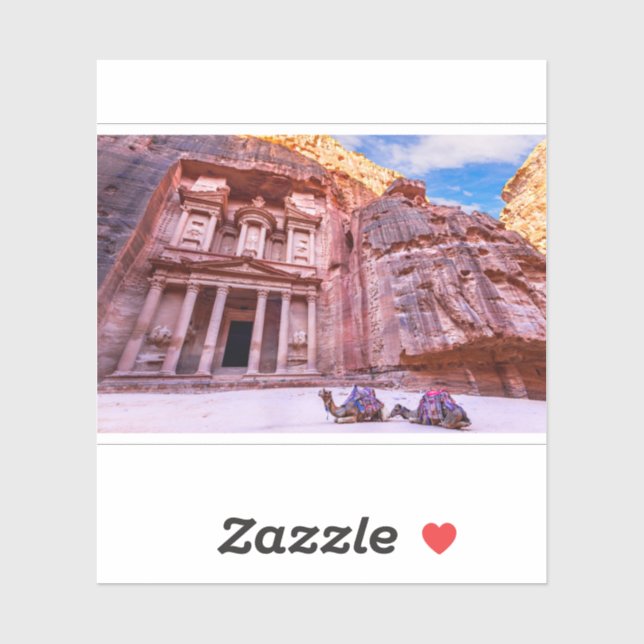 Petra Treasury Aufkleber (Blatt)