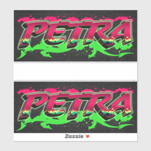 Petra Vorname Name Graffiti Aufkleber Sticker