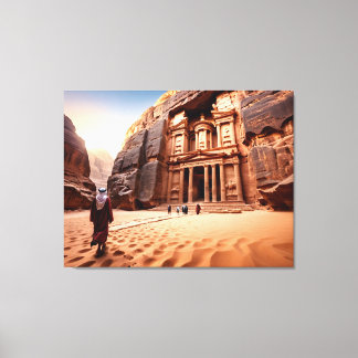 Petra's Treasury at Dawn Leinwanddruck