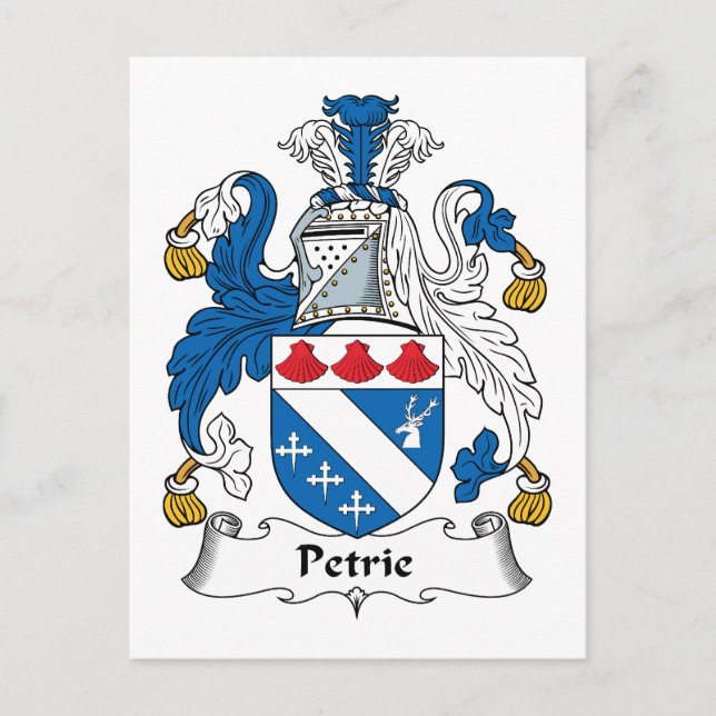 Petrie Familienwappen Postkarte (Vorderseite)