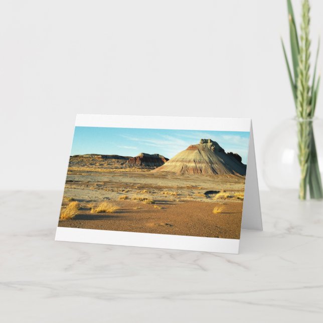 Petrified Forest Desert Arizona Landschaftsbild Fo Karte (Vorderseite)