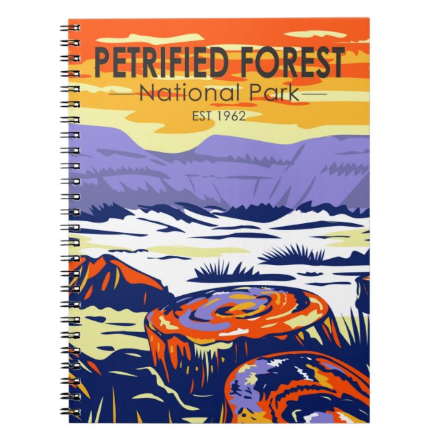 Petrified Forest National Park Arizona Vintag Notizblock (Vorderseite)