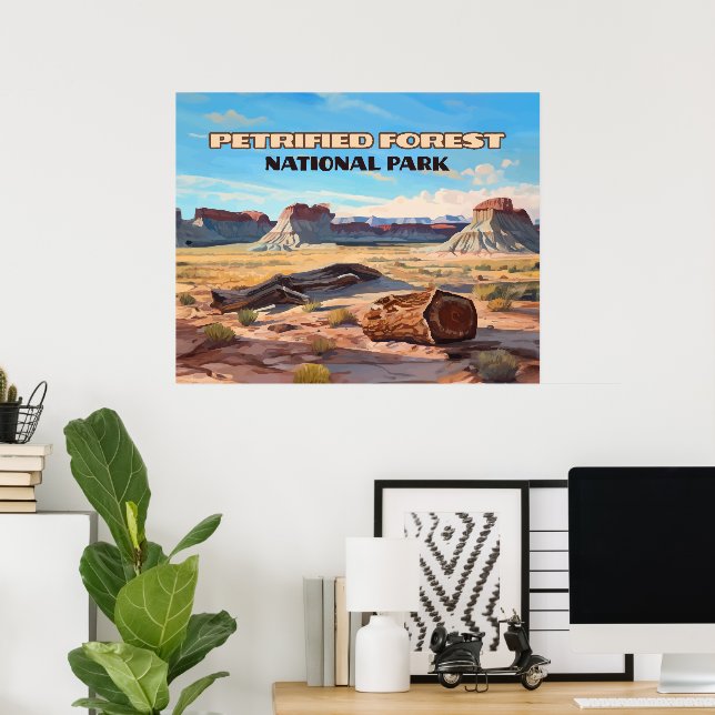 Petrified Forest National Park Arizona Wüste Poster (Heimbüro)