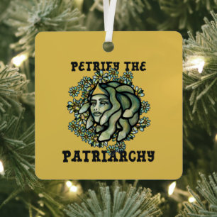 Petrify the Patriarchate Medusa Gorgon Ornament Aus Metall