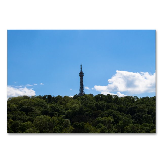 Petřín Lookout Tower Tischnummer (Vorderseite)