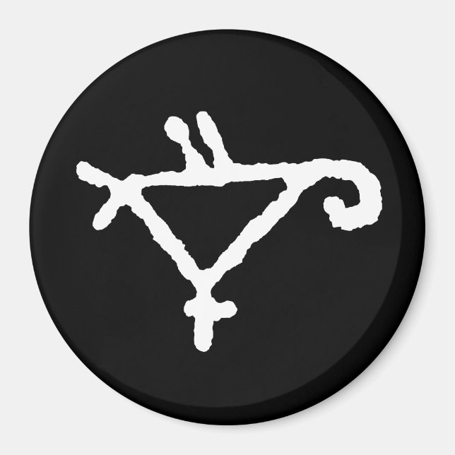 Petroglyph eines stilisierten Papagei Magnet (Vorne)