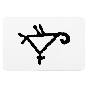 Petroglyph eines stilisierten Papagei Magnet
