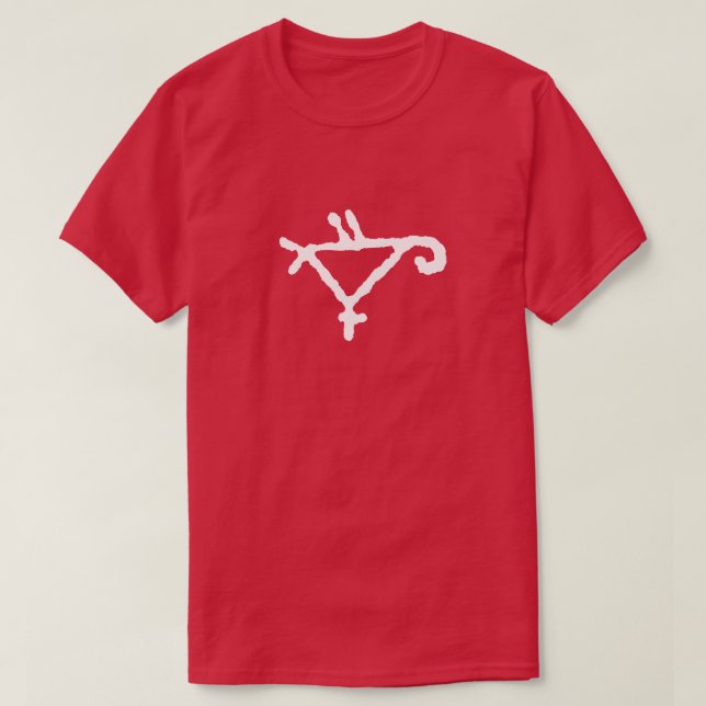 Petroglyph eines stilisierten Papagei T-Shirt (Design vorne)