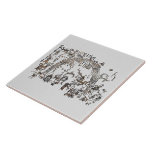 Petroglyph Panel - Rochester Creek, Utah Fliese