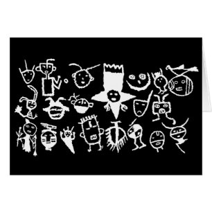 Petroglyph-Sammlung, Masken und Leiter