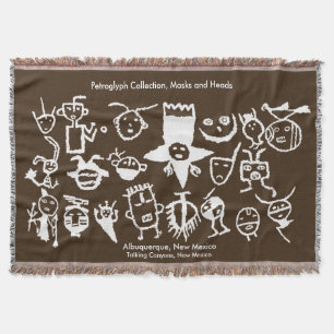 Petroglyph-Sammlung, Masken und Leiter Decke
